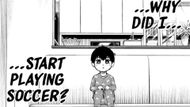 Isagi reminiscing on his childhood (Image Source: K Manga)